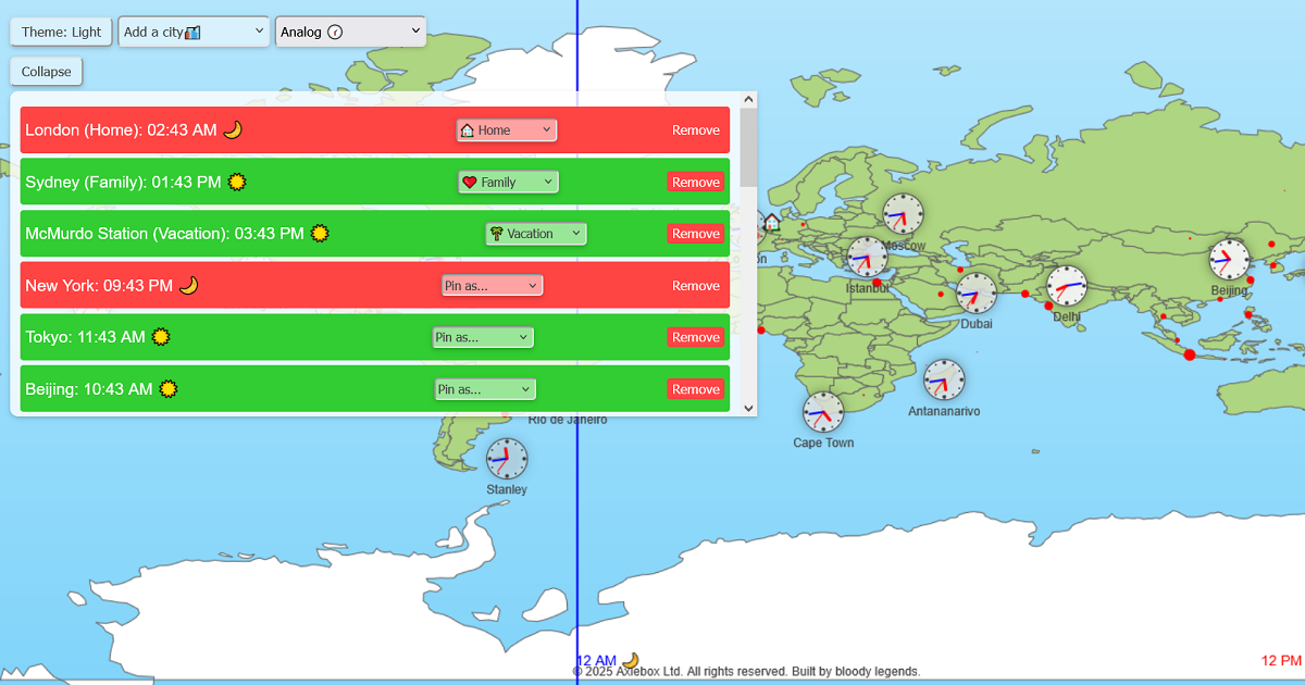 CallSync World Clock Preview