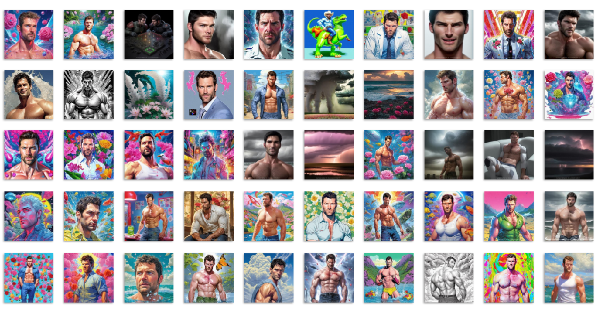 Macho Hero Tiles Preview