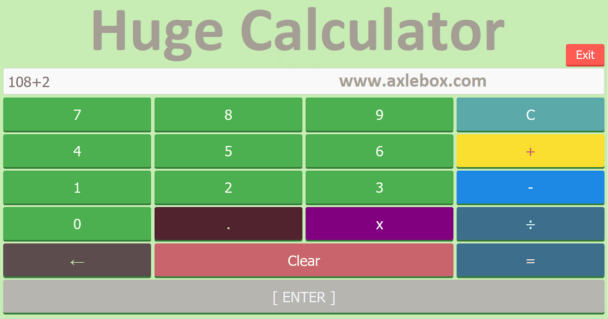 Huge Calculator Preview